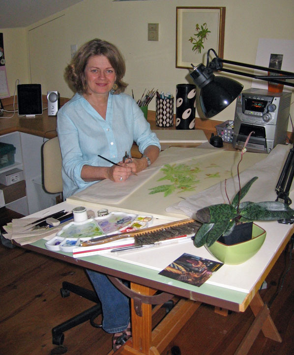 Carol Woodin in her studio.