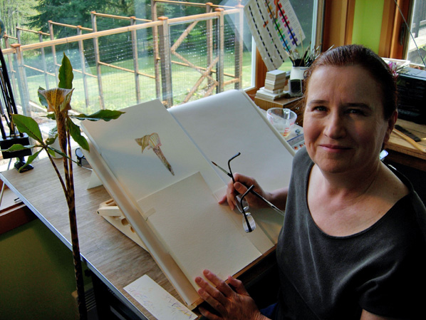 Photo of Jean Emmons in the studio.