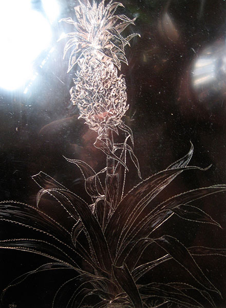 Copperplate before immersion in acid